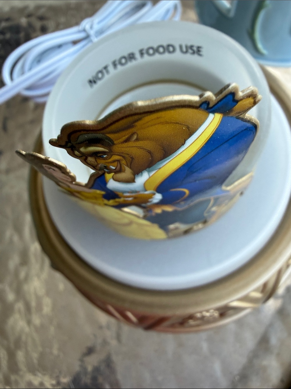Disney Beauty and the Beast Blue, Gold, Pink Figurine Night Light - Picture 5 of 7